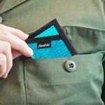 Cyan Minimalist Sailcloth Card Holder Wallet