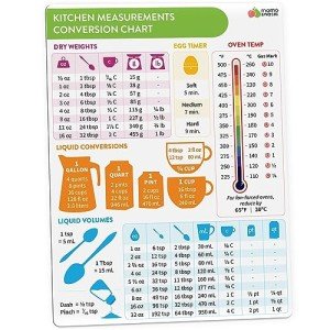 Magnetic Kitchen Conversion Chart for Easy Baking