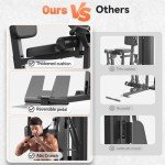 Versatile Home Gym with 154LBS Weight Stack