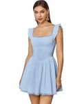 Women's Cute Blue Mini Corset Dress for Parties