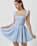 Women's Cute Blue Mini Corset Dress for Parties
