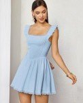 Women's Cute Blue Mini Corset Dress for Parties