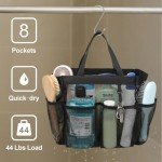 F-color Mesh Shower Caddy with 7 Pockets - Black