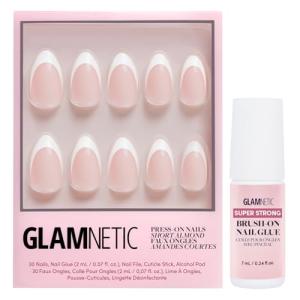 Glamnetic Press-On Short Almond White French Tips