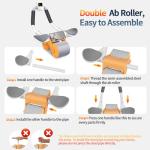 Ab Roller Wheel with Timer & Knee Mat