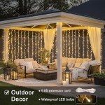 300 LED Remote Control Fairy Curtain Lights