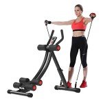 Fitlaya Home Gym Ab Workout Equipment with Bands