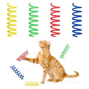 Colorful Bouncy Coils Cat Toy - 10 Pack