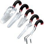 Ergonomic Red Garden Hand Tool Set