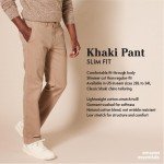 Men's Slim-Fit Stretch Chino Pants - Khaki Brown