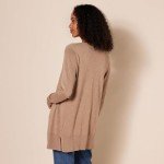 Women's Lightweight Open-Front Cardigan - Camel Heather
