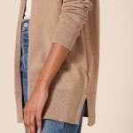 Women's Lightweight Open-Front Cardigan - Camel Heather