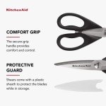 KitchenAid Durable Kitchen Shears with Sheath, Black