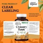 Organic Chicory Root Capsules for Gut Health - 90 Count