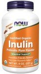 NOW Foods Organic Inulin Supplement - 8 oz (3-Pack)