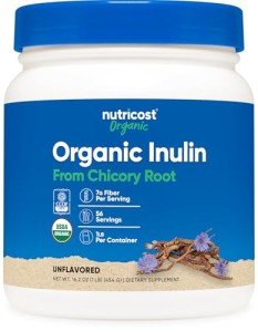 Organic Inulin Powder - 1LB Chicory Fiber Supplement