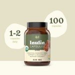 Organic Inulin Capsules - 520mg, 100 Pills