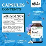 Organic Inulin Prebiotic Fiber Capsules for Gut Health