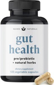Nuven Naturals Gut Health Prebiotics & Probiotics Supplement