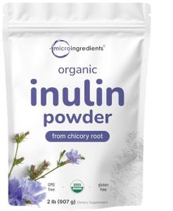 Organic Chicory Root Inulin Powder - 2 lbs
