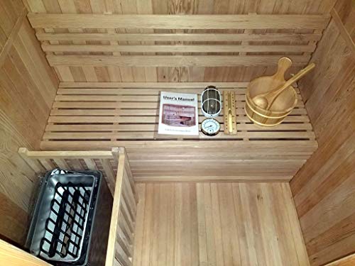 Canadian Hemlock Wood 60" Traditional Indoor Sauna