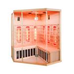 4-Person Corner Infrared Home Sauna - Easy Setup