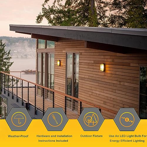 Outdoor Oval Nautical Flush Mount Sauna Lights