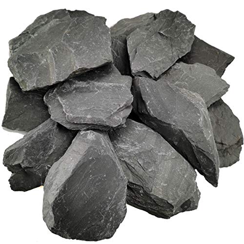 Natural Slate Rocks 5-7 inch Black Stones