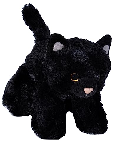 Wild Republic Black Cat Plush, Stuffed Animal, Plush Toy, Gifts for Kids, HugEms 7"