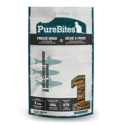 Purebites Minnow Freeze Dried Cat Treats, 1.09Oz | 31G - Value Size