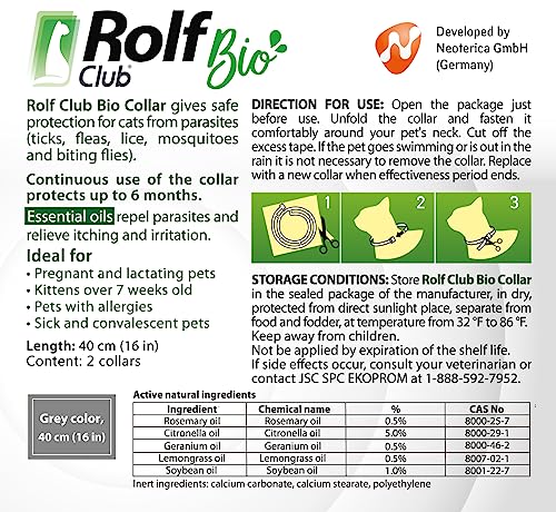 Flea & Worm Collar for Cats - Flea Control and Tick Treatment - Better than Oral Flea Control - Cat Dewormer - Cat Worm Treatment for Tapeworms