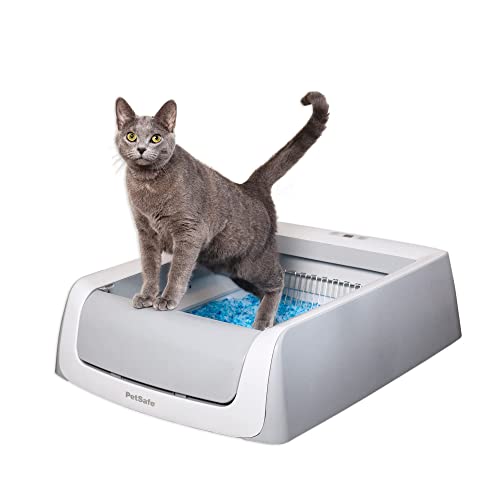 PetSafe ScoopFree Automatic Self-Cleaning Cat Litter Box  Includes Disposable Trays with Crystal Litter  2ND Generation, Grey, One Size Fits All (PAL00-16805)
