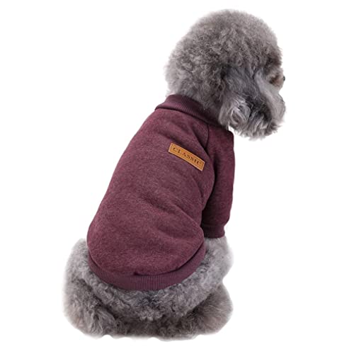 Fashion Focus On Pet Dog Clothes Knitwear Dog Sweater Soft Thickening Warm Pup Dogs Shirt Winter Puppy Sweater for Dogs (Brown, XXS)