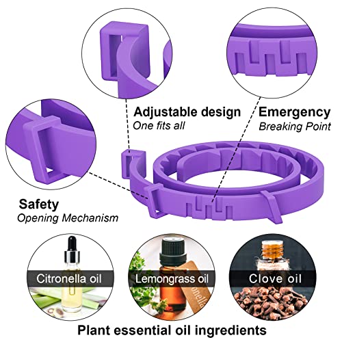 Purple Flea and Tick Collar for Cats & Kittens, Cat Flea Collar 2 Pack Made with Plant Based Essential Oil, 8-Month Natural Flea and Tick Prevention Treatment and Protection
