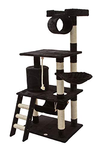 62-Inch Black Cat Tree by Go Pet Club