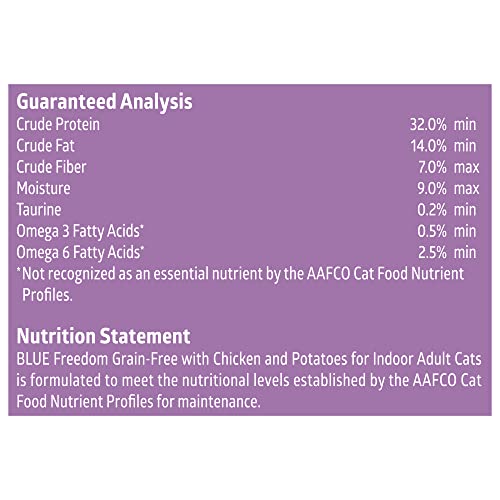 Blue Buffalo Freedom Grain Free Natural Indoor Adult Dry Cat Food, Chicken 5-lb.