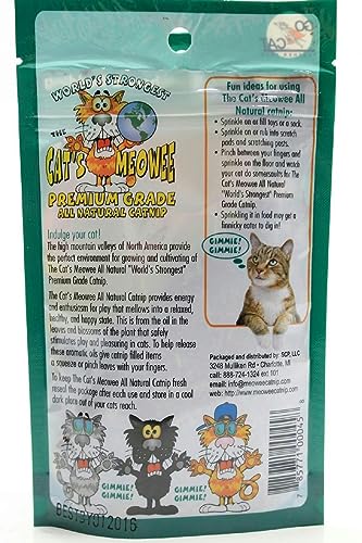 .352 Ounce The Cat's Meowee All Natural Premium Grade Cat Nip (Pack of 3)