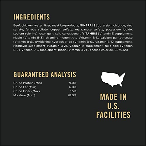 Purina Pro Plan Grain Free, High Protein Wet Dog Food, SAVOR Classic Beef & Chicken Entree - (12) 13 oz. Cans