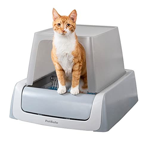 PetSafe ScoopFree Ultra Automatic Self Cleaning Hooded Cat Litter Box, Includes Disposable Trays with Crystal Litter and Hood, 2 Colors