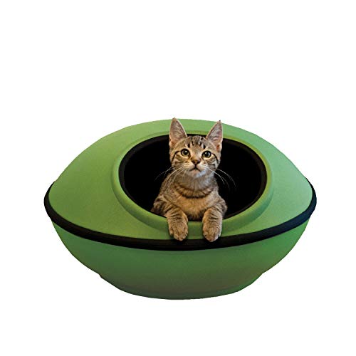 K&H Pet Products Thermo-Mod Dream Pod Heated Pet Bed Green/Black 22" 4W