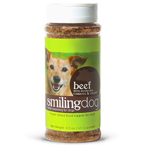 Herbsmith Kibble Seasoning  Freeze Dried Beef  Dog Food Topper for Picky Eaters, 4.5 oz