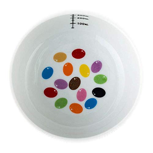 Necoichi Raised Cat Water Bowl, Elevated, with Measurement Lines, Dishwasher and Microwave Safe, No.1 Seller in Japan! (Jelly Bean, Regular)