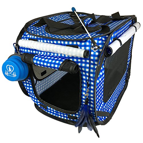 Pet Fit For Life Collapsible/Portable Cat/Dog/Pet Carrier/Condo Bonus Cat Feather Toy