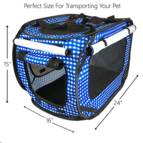 Pet Fit For Life Collapsible/Portable Cat/Dog/Pet Carrier/Condo Bonus Cat Feather Toy