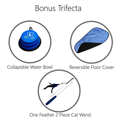 Pet Fit For Life Collapsible/Portable Cat/Dog/Pet Carrier/Condo Bonus Cat Feather Toy