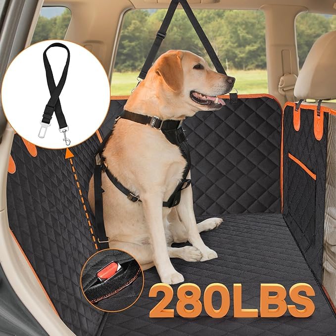 Dog Back Seat Cover Protector Waterproof Scratchproof Nonslip Hammock for Dogs Backseat Protection Against Dirt and Pet Fur Durable Pets Seat Covers for Cars & SUVs