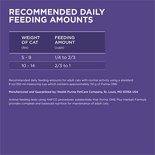 Purina ONE Hairball, Natural Dry Cat Food, Hairball Formula - 22 lb. Bag