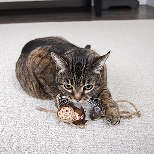 WORLDWISE, INC. Lil' Critters Mice 2Ct - With Rope Legs CAT TOYS - ALL OTHER - CAT PRODUCTS
