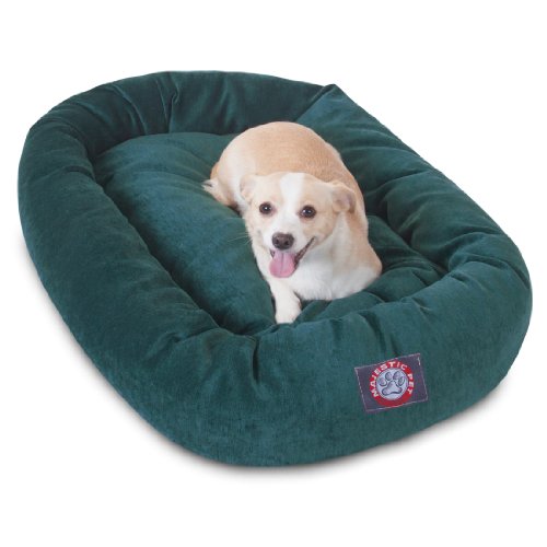 32 inch Marine Villa Collection Micro Velvet Bagel Dog Bed By Majestic Pet Products