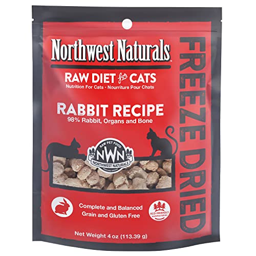 Northwest Naturals Freeze-Dried Cat Nibbles Rabbit Recipe 4 Ounces